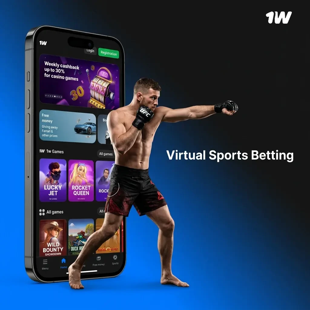 Virtual sports betting options including football, horse racing, greyhound racing and tennis available 24/7 on 1w