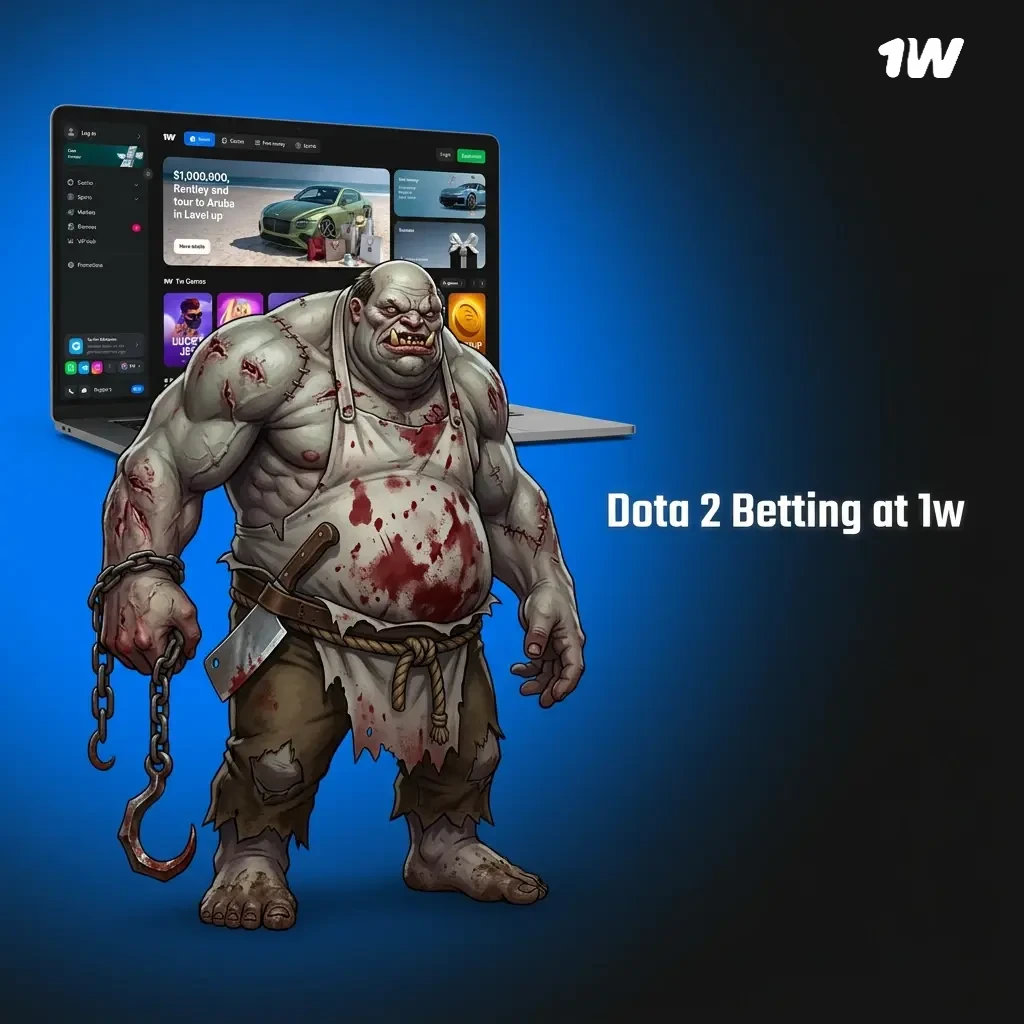 Dota 2 betting at 1w covering match winner, live odds, and top tournaments like The International and ESL One