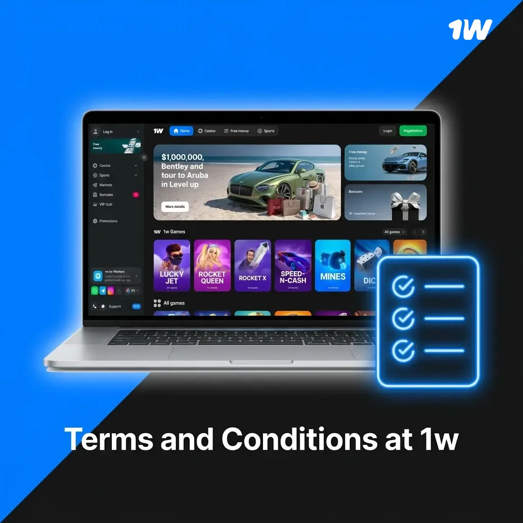 1w terms and conditions for Irish players covering age requirements, account rules, bonuses, withdrawals, and KYC verification