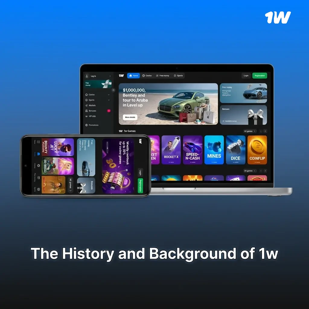 History and background of 1w online betting platform founded in 2020, licensed in Curacao and operated by Galaktika NV