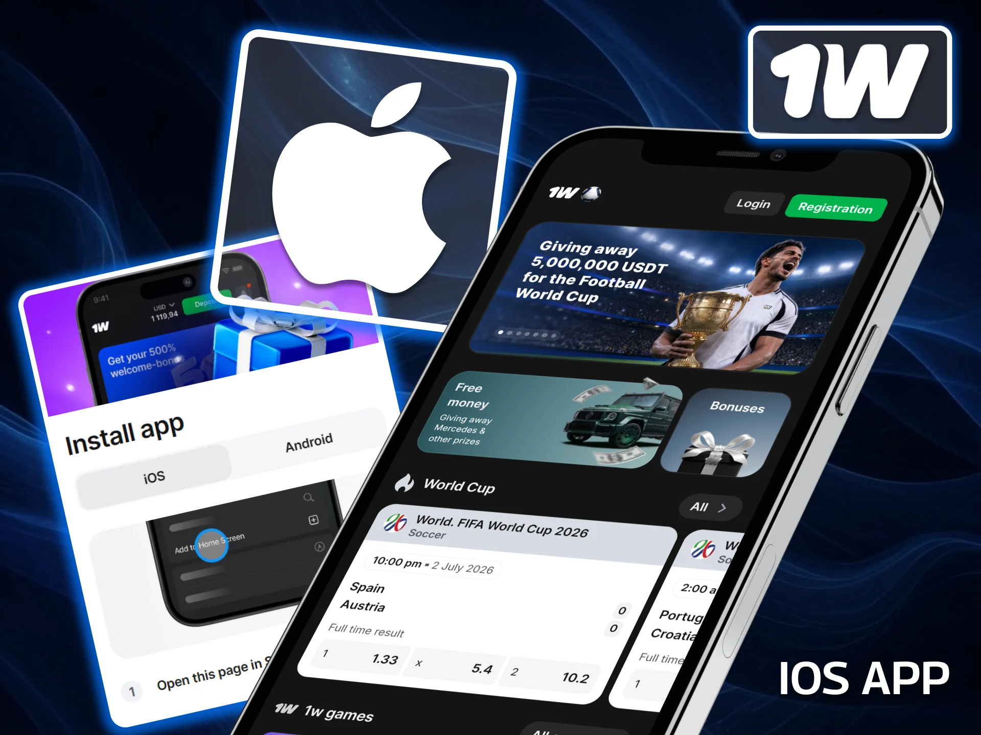 Add the 1w shortcut to your iPhone's Home screen.