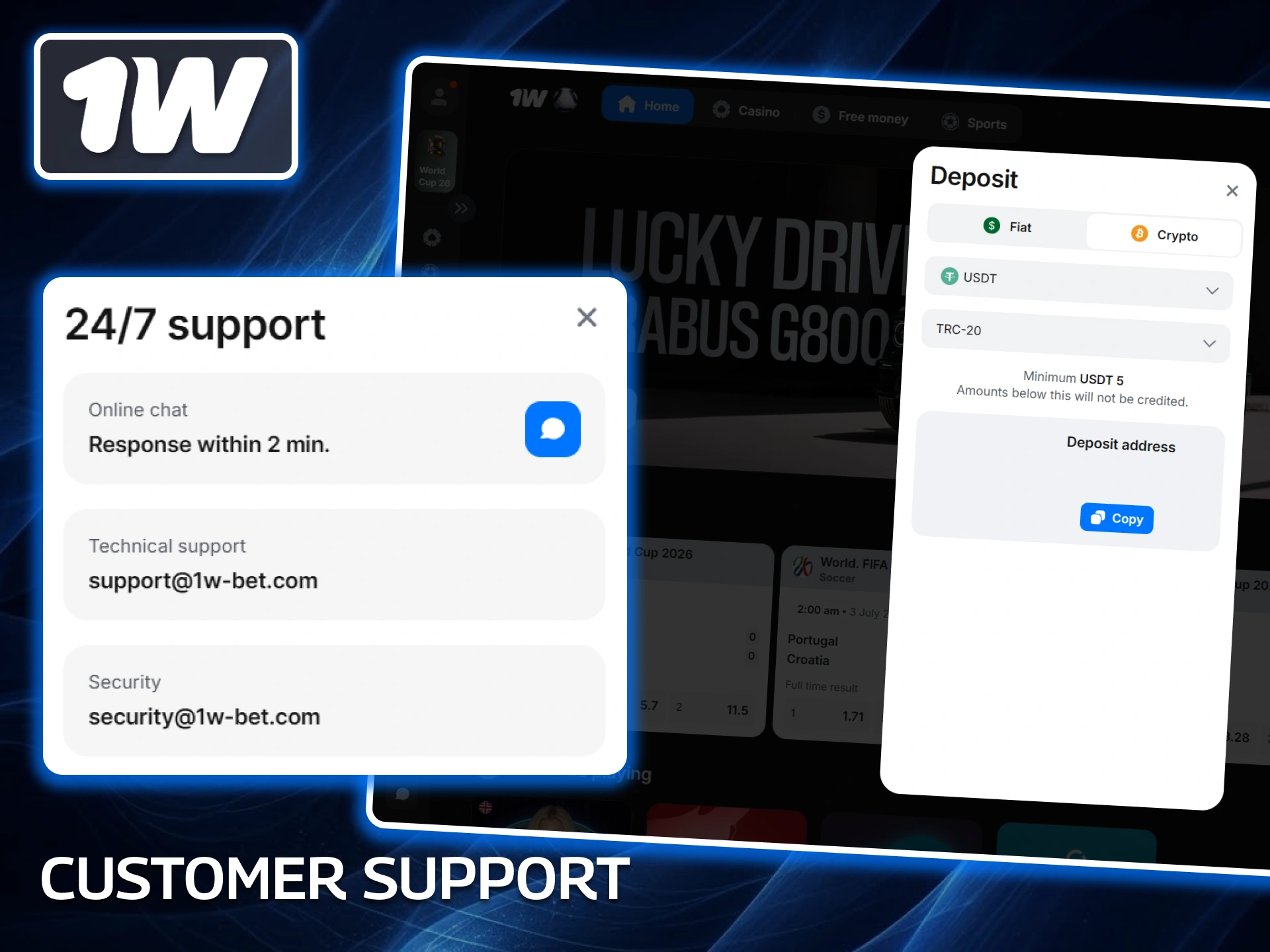 Get instant assistance with any transactional questions or delays by contacting the Customer at 1w.