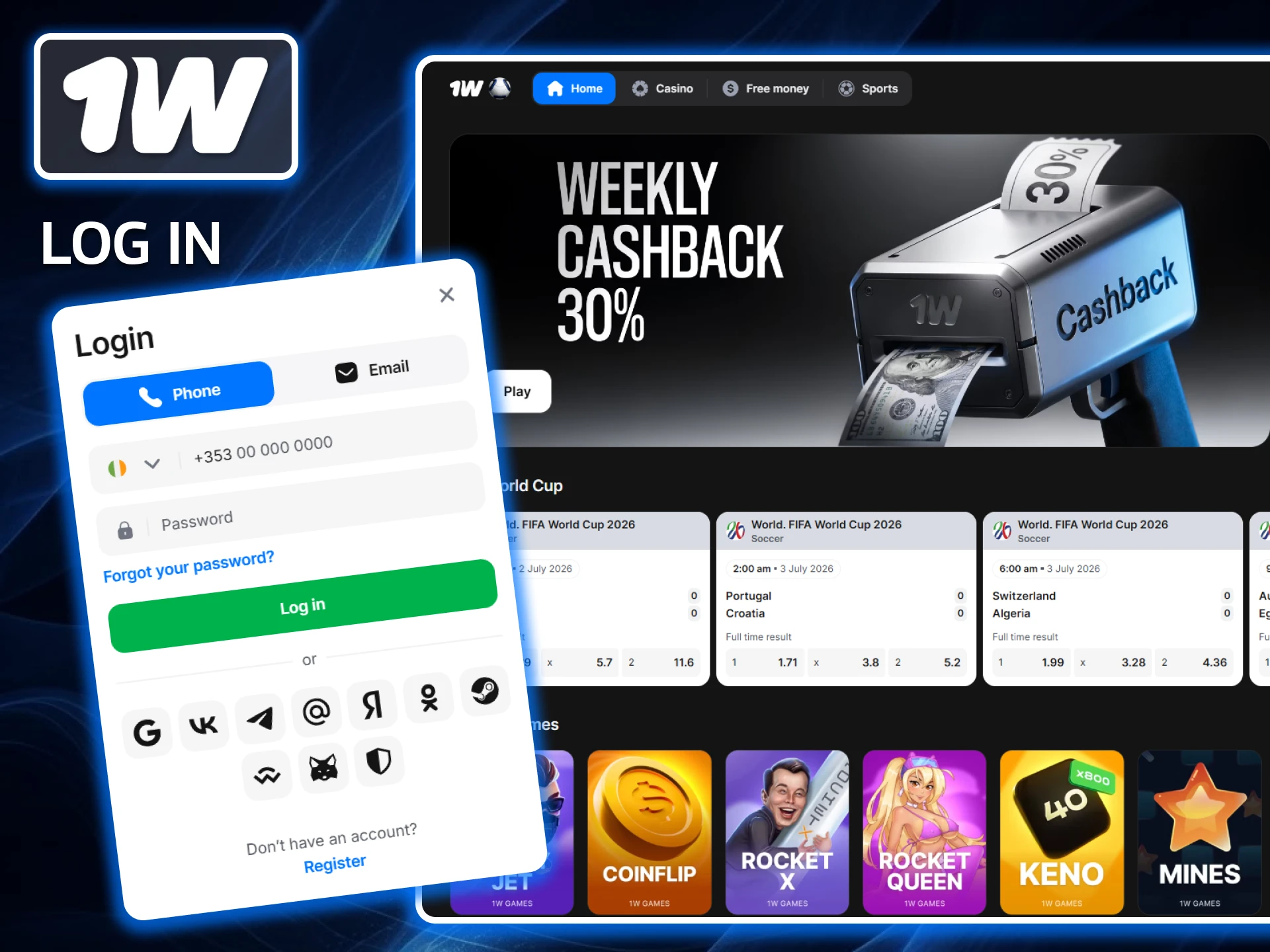 Discover how to log in to your 1w account securely using your unique ID, email, or phone.